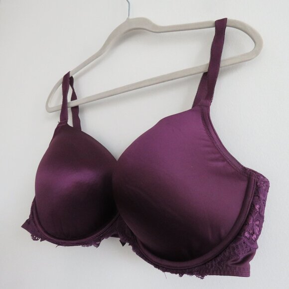 TORRID CURVE Perfect T-Shirt Bra in Microfiber Purple Shine Satin - Size 38DDD - Picture 6 of 12